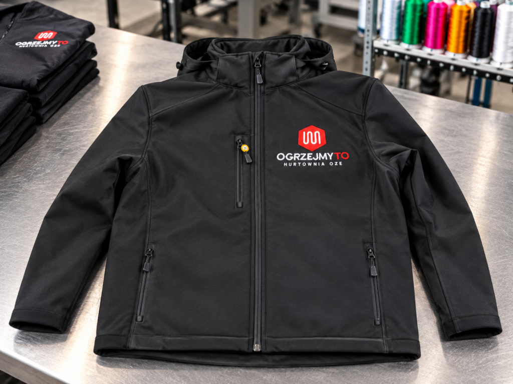 softshell z logo firmy, softshell z haftem komputerowym